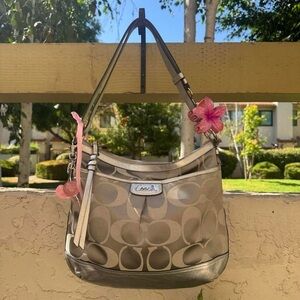 Y2K Silver Monogramed Coach Bag